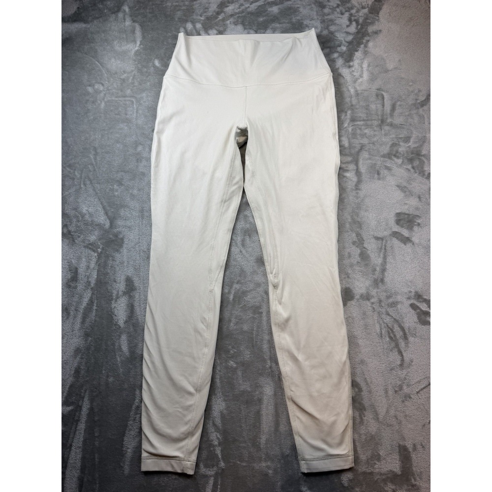 Lululemon Leggings size 8 Align Ribbed High-Rise Pant 28" Shine Bone
